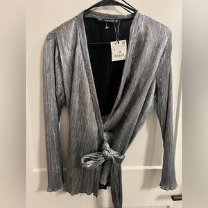 Zara Black Pleated Dress